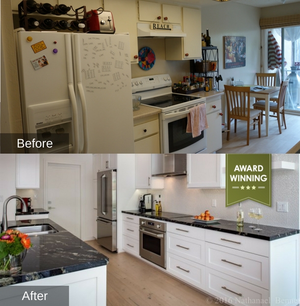 before and after of award winning walnut creek kitchen remodel
