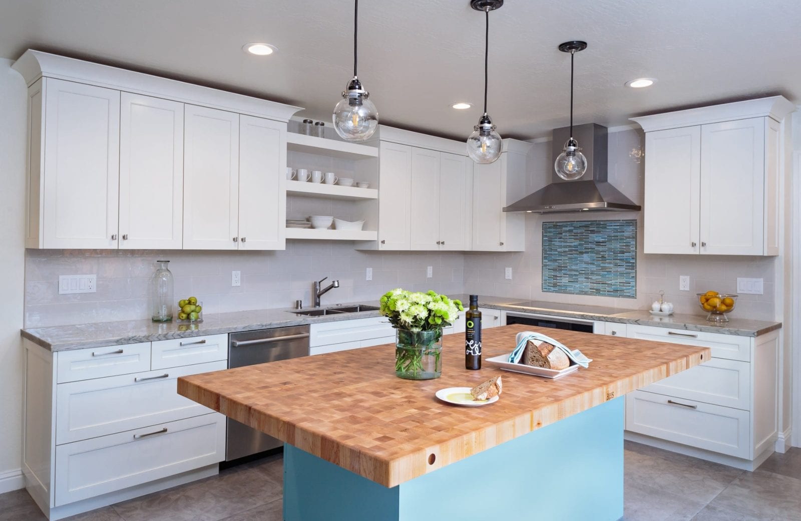 Colorful and Spacious Moraga Contemporary Kitchen Remodel