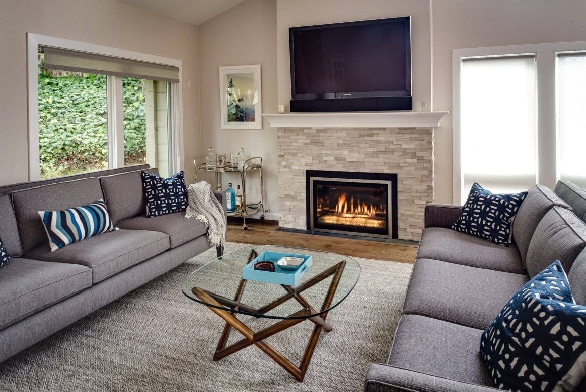Walnut Creek Mid Century Modern Living Room and Fireplace Remodel