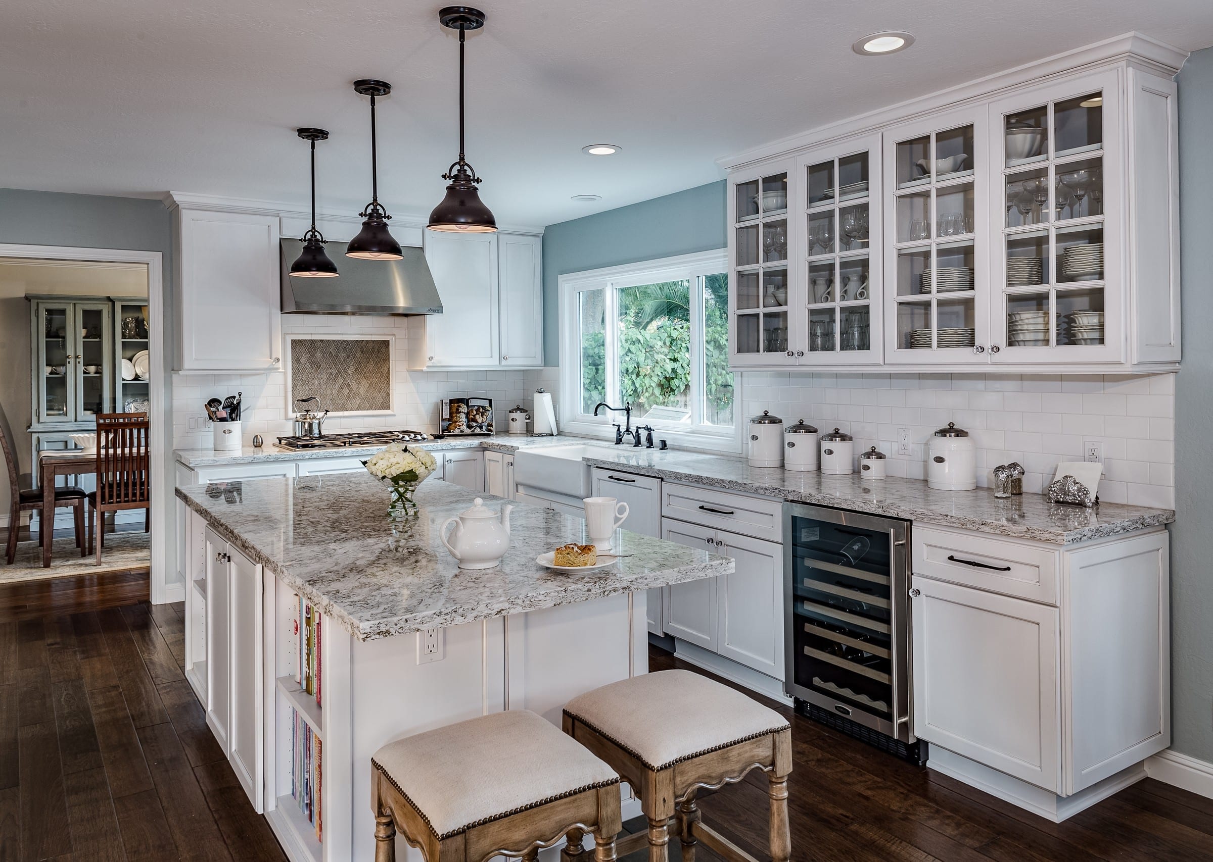 White Painted Cabinets In Walnut Creek Kitchen Upgrade