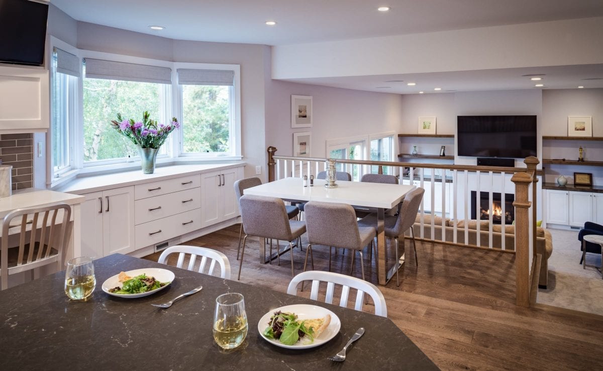 Walnut Creek Transitional Open Plan Kitchen Family Room Remodel