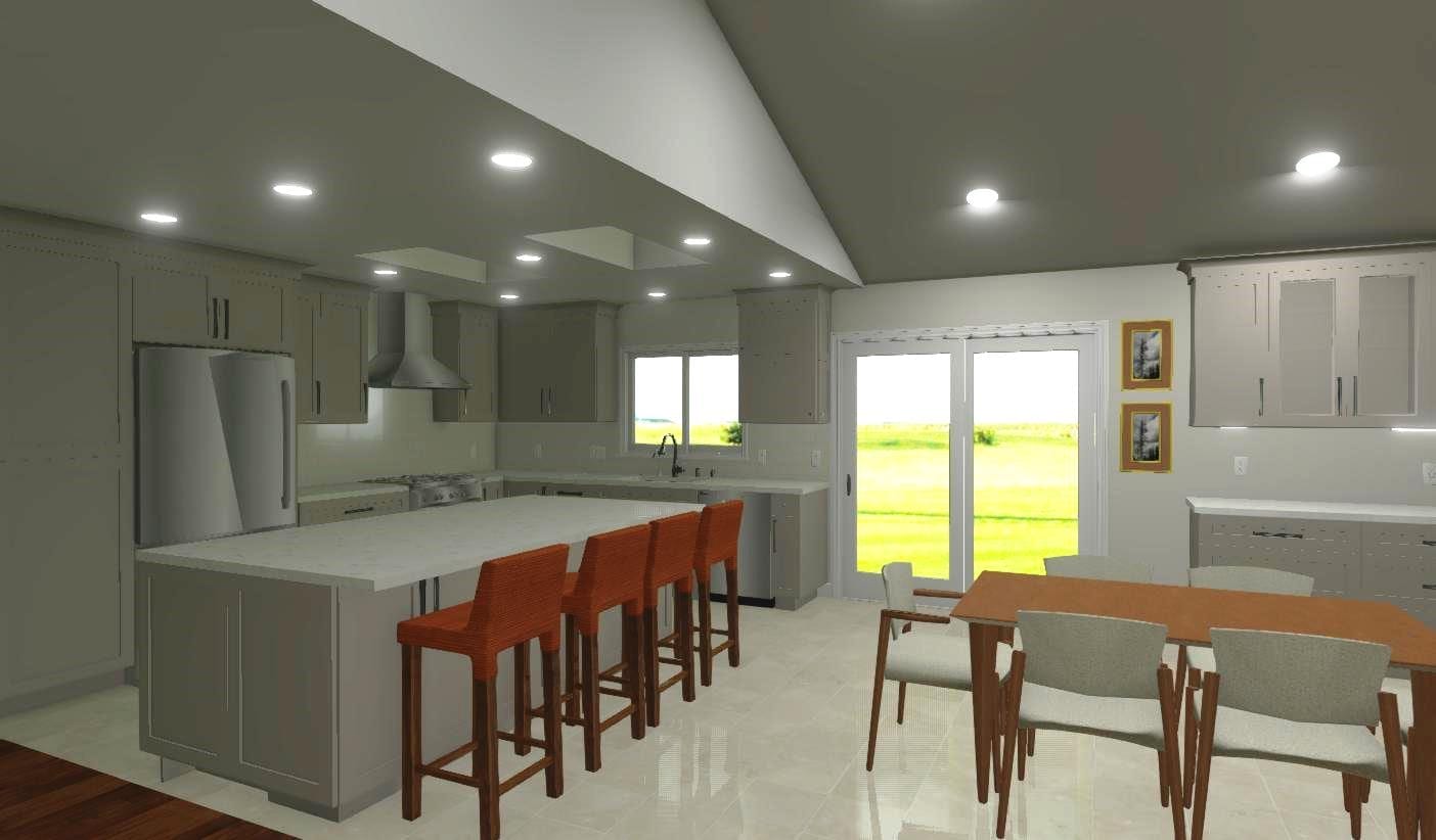 3D rendering of home renovation