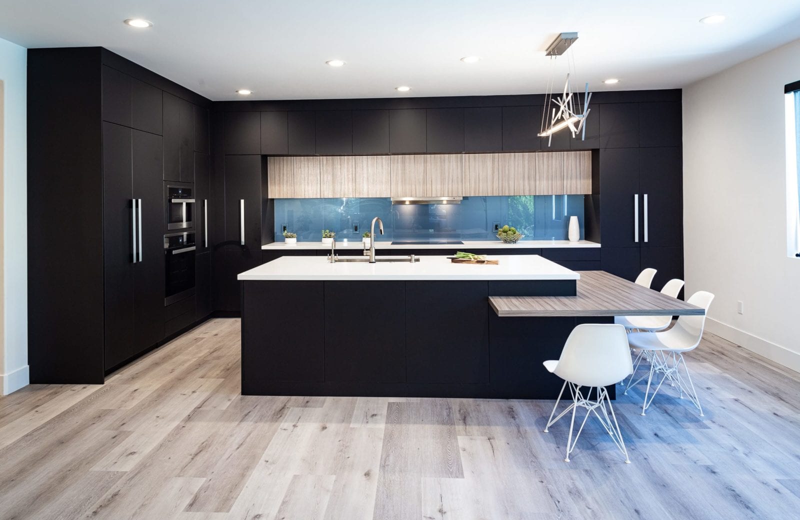 Black Cabinets with Touch Latch Hardware - Kitchen Remodel san ramon