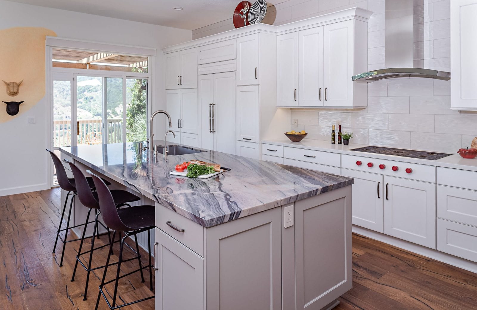 Colorful Kitchen, Family Room and Office Remodel