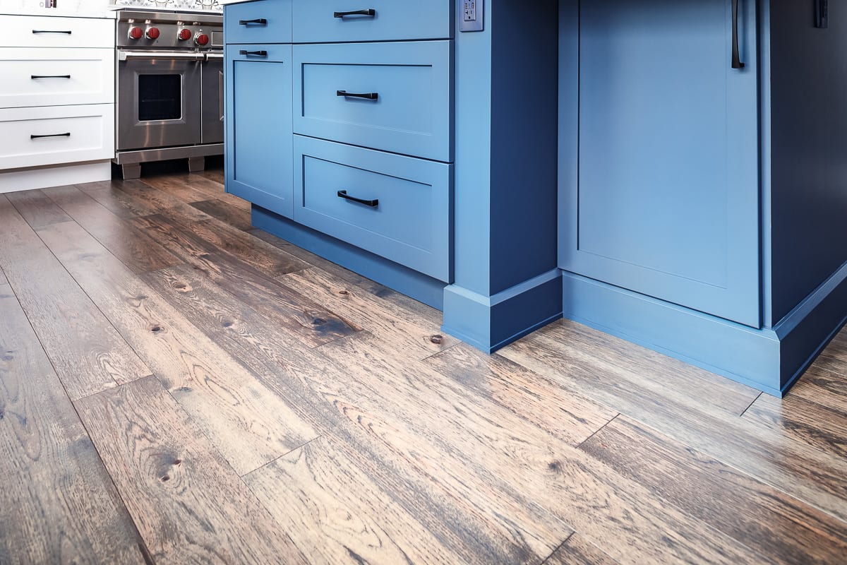 blue-cabinets-hickory-wide-plank-wood-floors