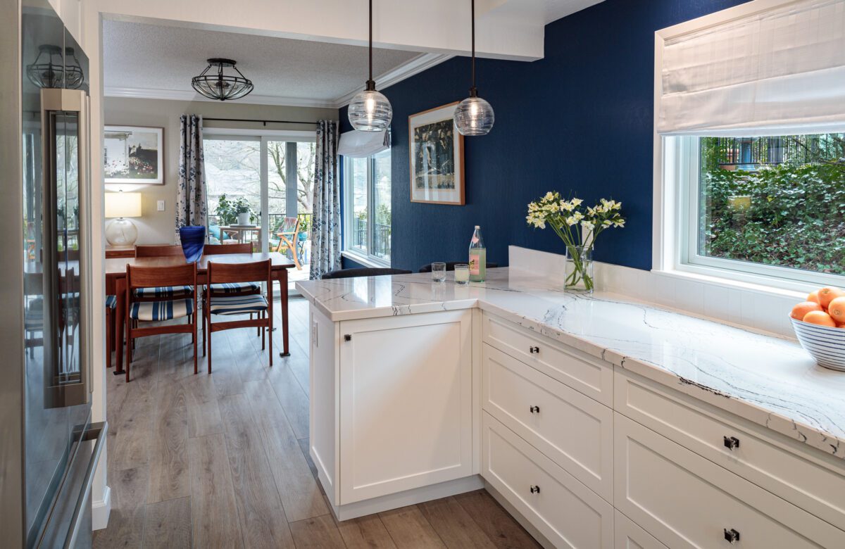 Beautiful White and Blue Walnut Creek Kitchen Remodel MSK Design Build