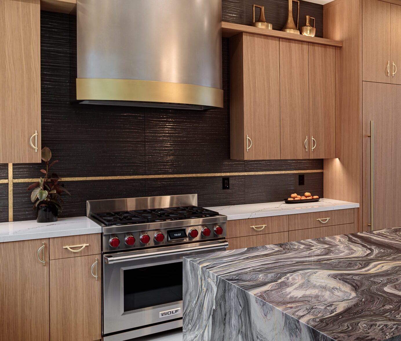 award winning san ramon kitchen remodel black cabinets two tiered island seating 4