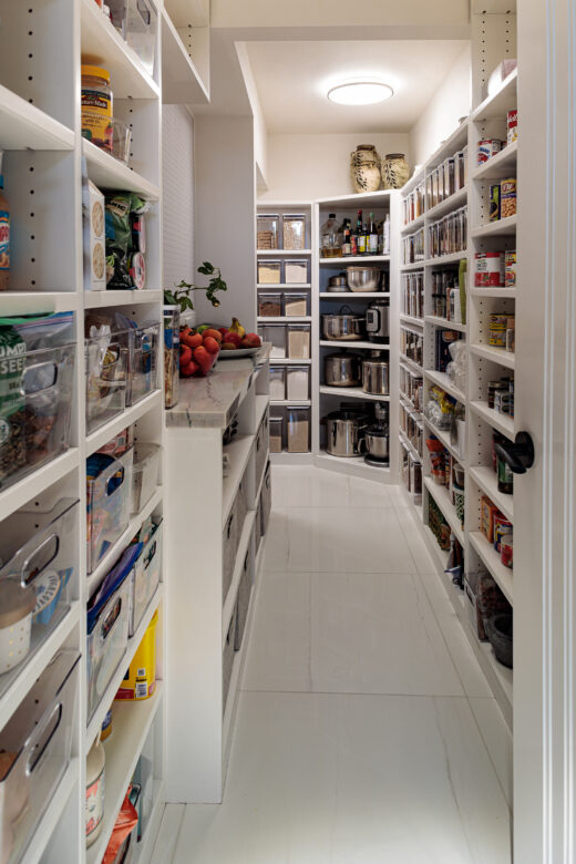 custom kitchen pantry, large storage