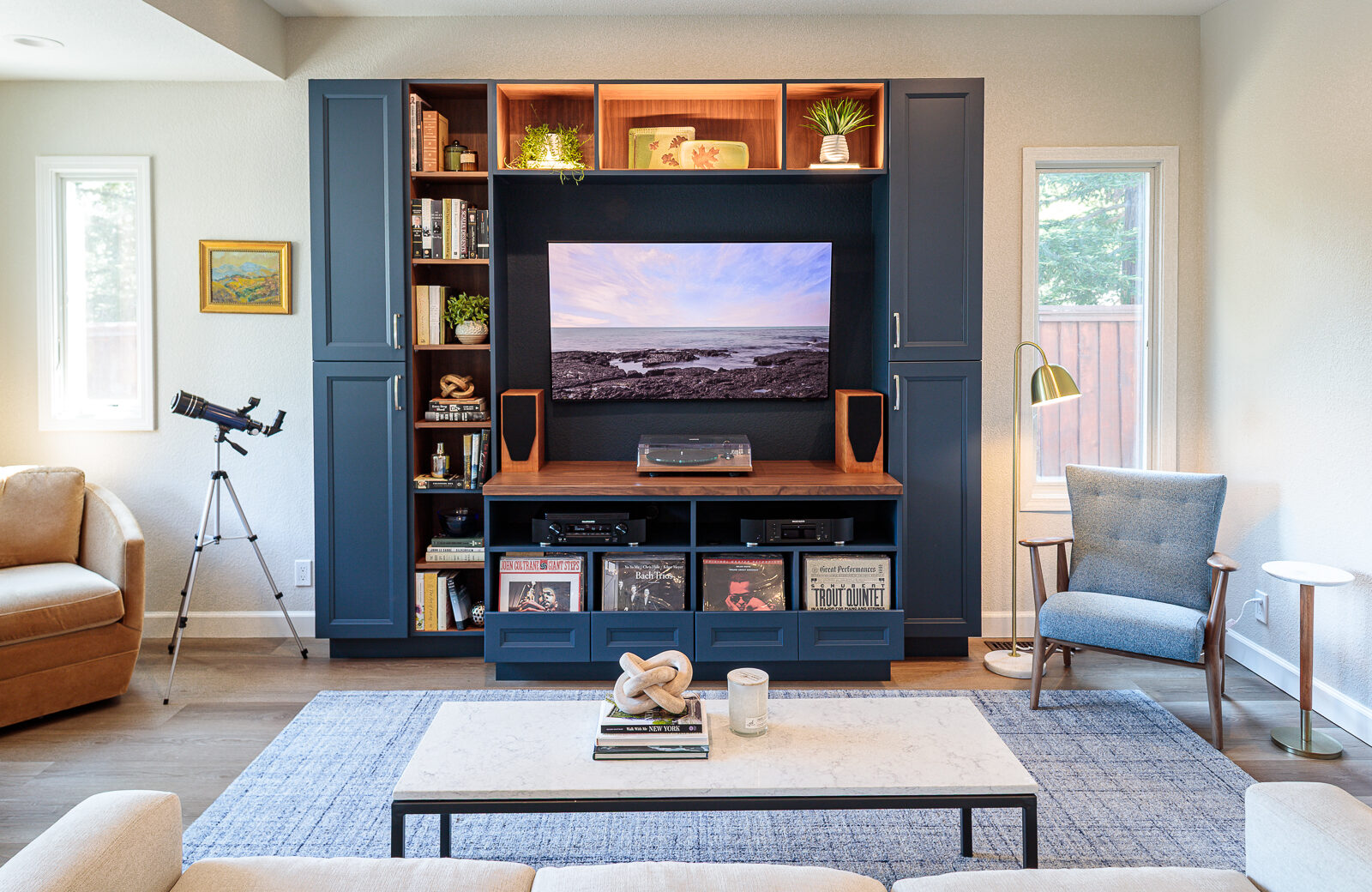 Danville Family Room Remodel | Custom Entertainment Center & Built-In Cabinetry